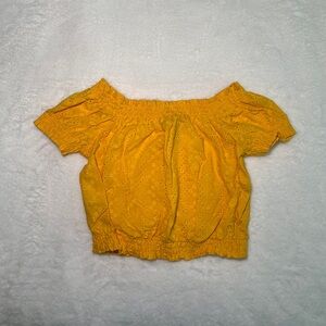 Yellow crop top